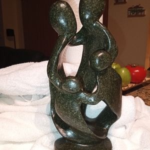 Imported African Stone Sculpture. Parents and Children Circle Of Love (Ukama)..
